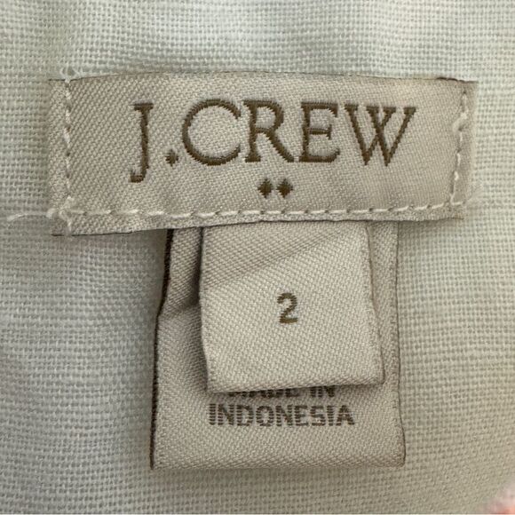 J. Crew Factory White Embroidered Linen Cotton Sleeveless Top 2 - Picture 6 of 7